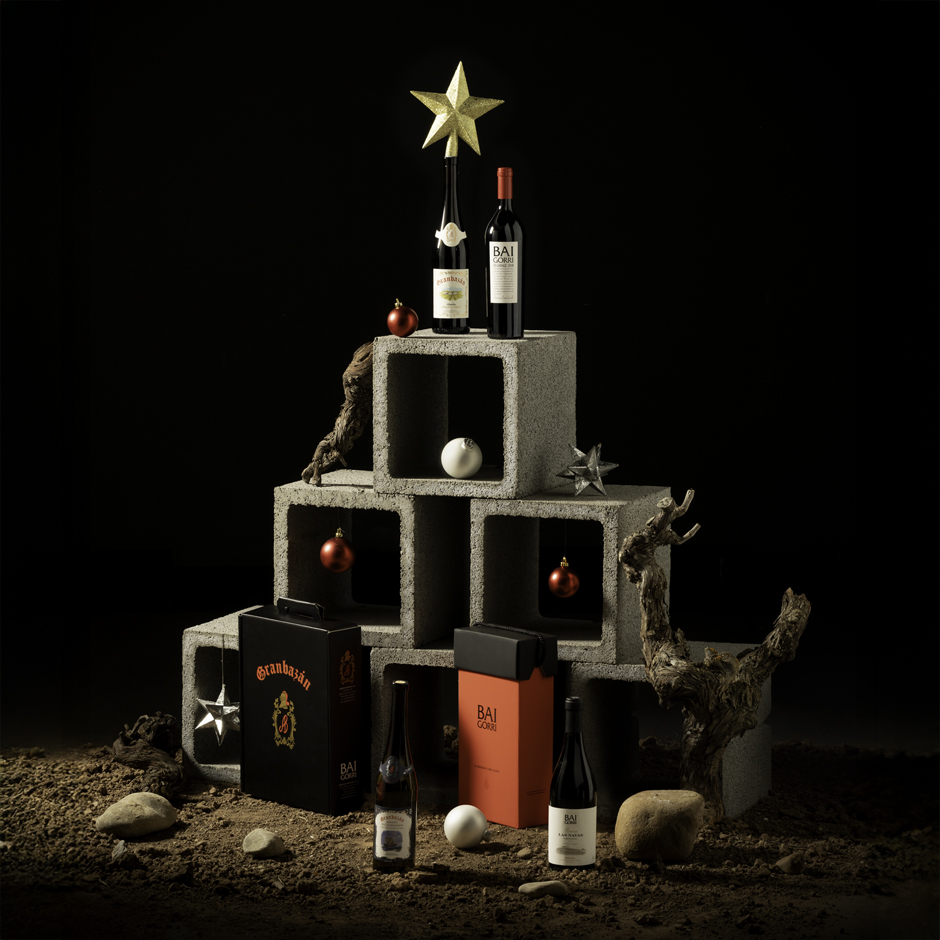 fotografía creativa bodega vino botella baigorri